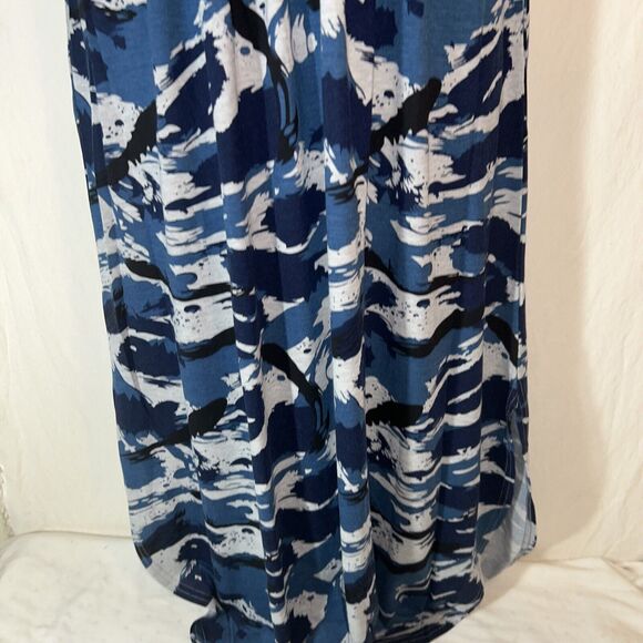 WOOSEA Women Sleeveless Deep V Neck Loose Long Maxi Dress XXL Flowers - Picture 3 of 10